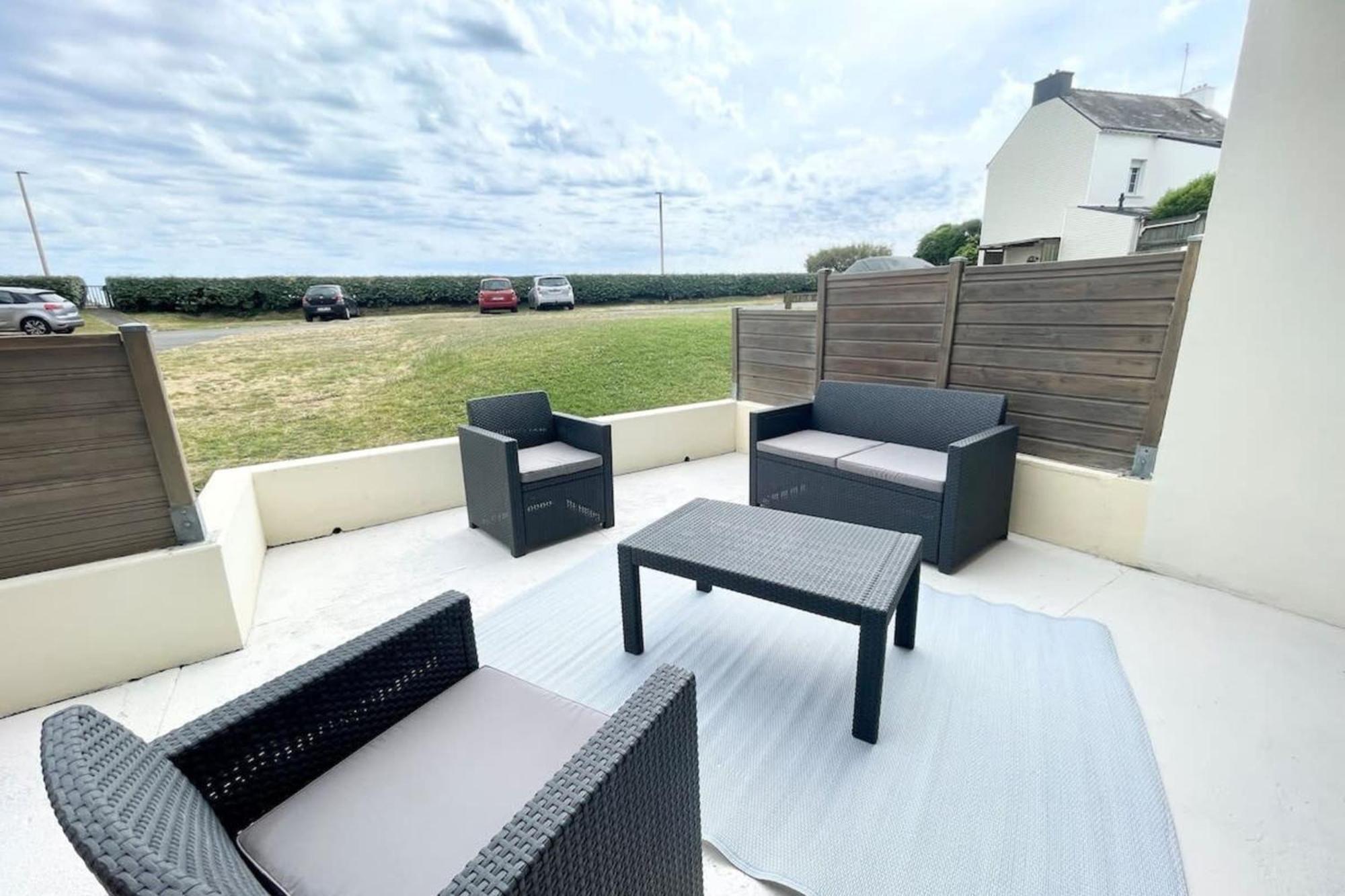 T3 Neuf Archi Cocooning Terrasse Face A La Mer Ploemeur Exteriér fotografie