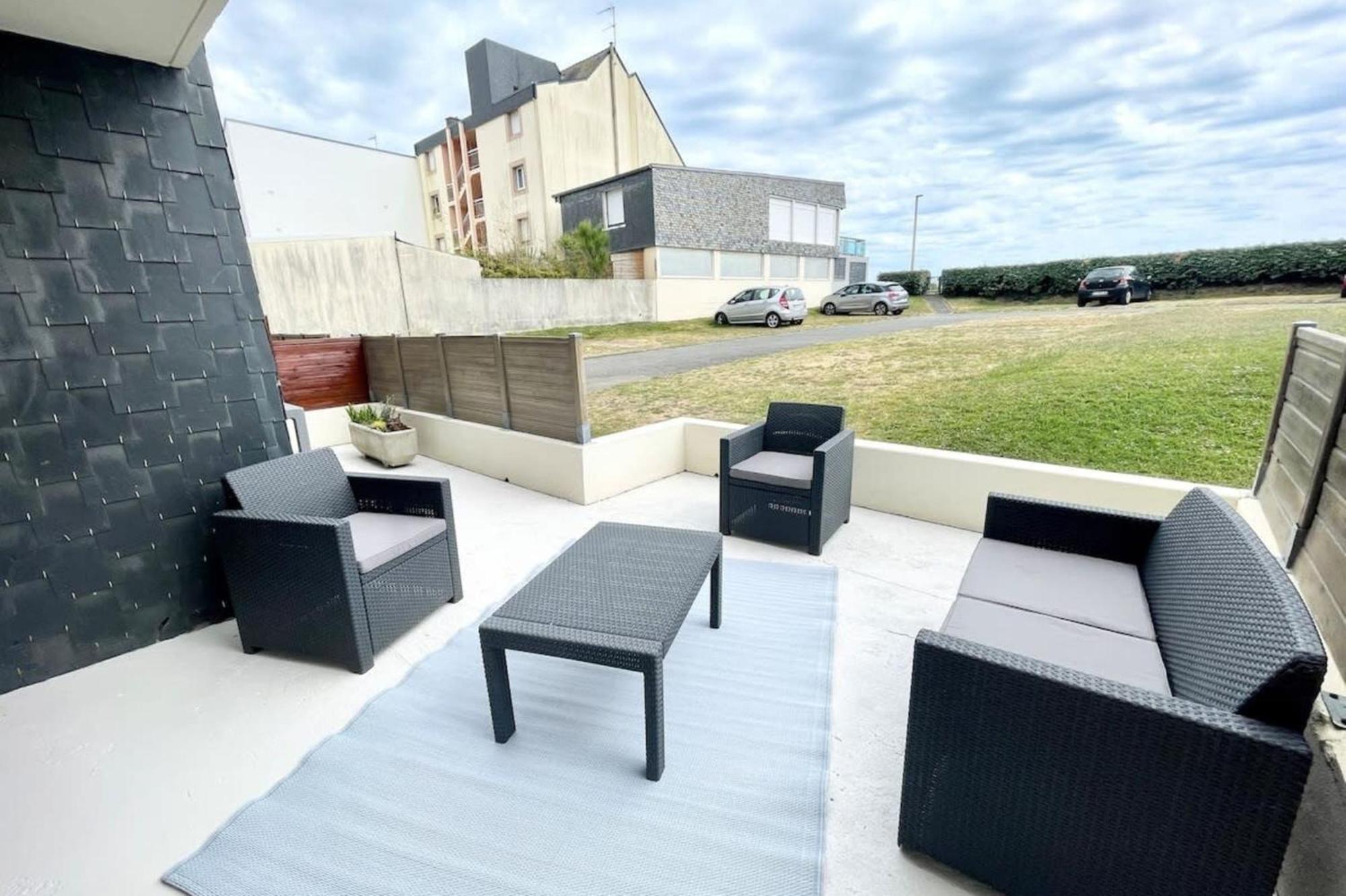 T3 Neuf Archi Cocooning Terrasse Face A La Mer Ploemeur Exteriér fotografie